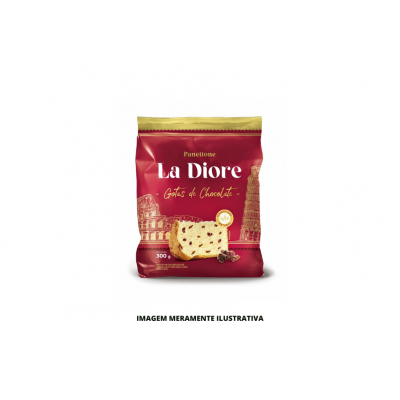 PANETTONE GOTAS CHOCO LA DIORE EMB. METALIZADA 300G